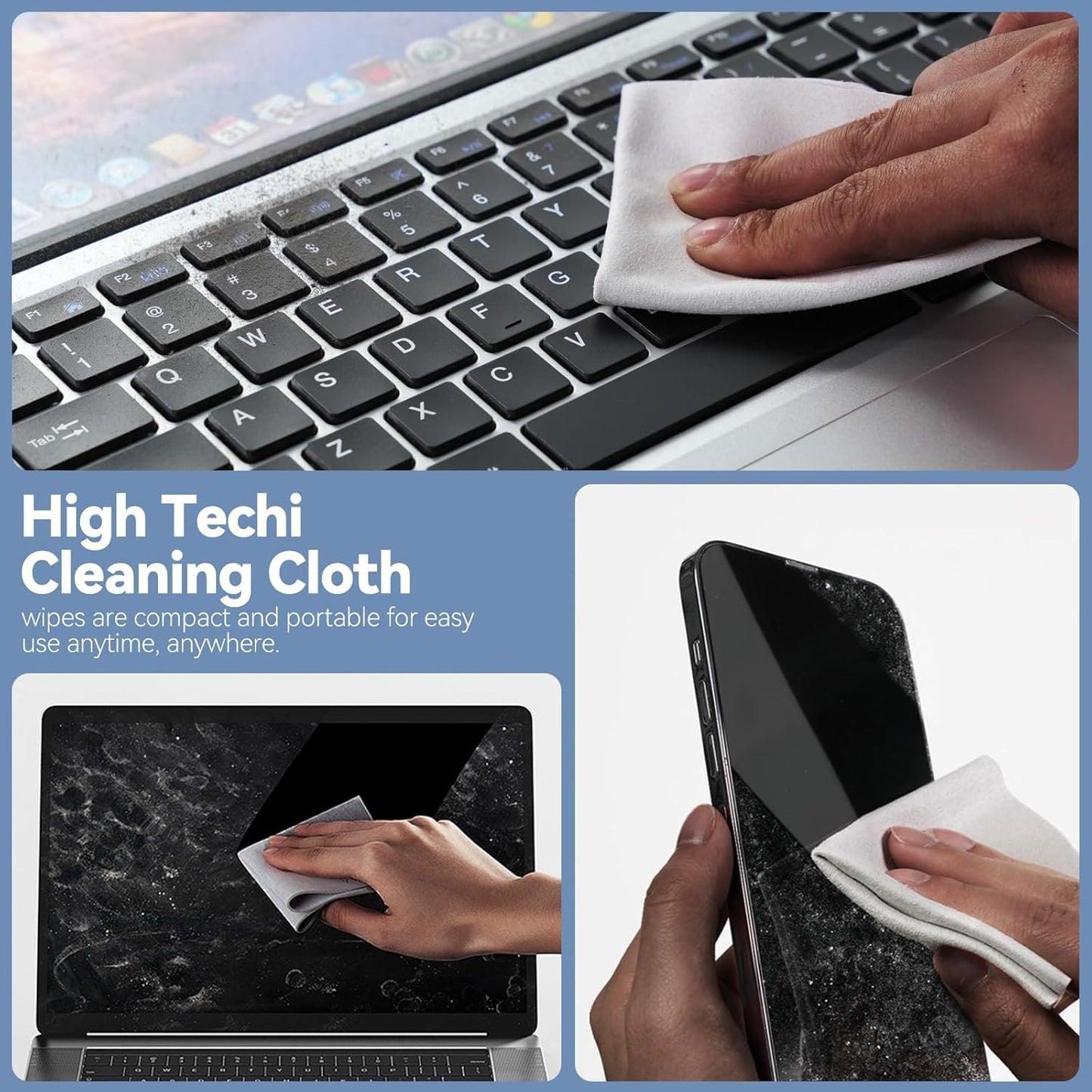 Keyboard Cleaner Kit,Computer Cleaning Kit,Mechanical Keyboard Cleaning Kit,Anti-Static Brush,Small Cleaning Brush, Cleaning Kit Compatible Laptop/Pc/Computer/Keyboard/Laptop/Camera/Phone/Earbud