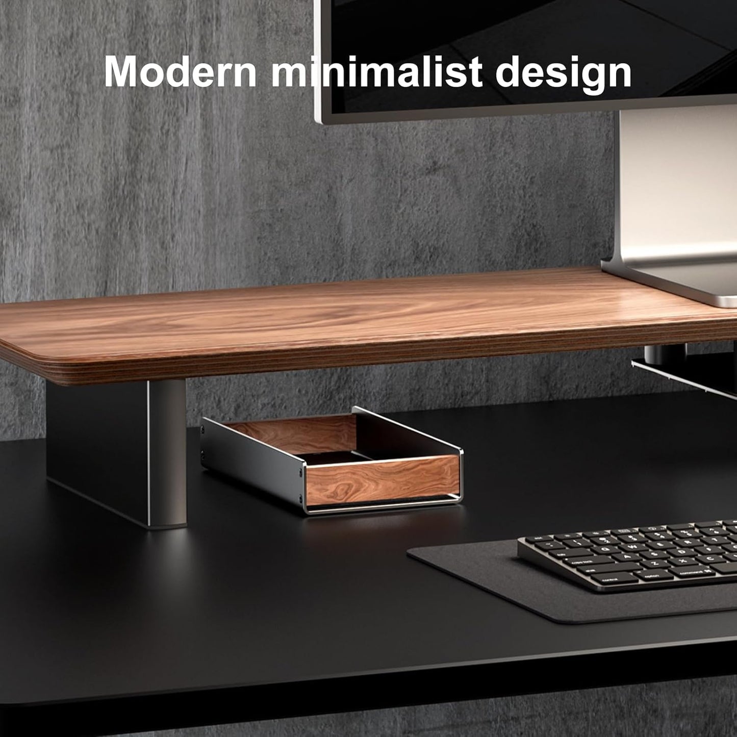 Desk Tray Organizer Drawer for Home Office, Walnut Desk Organizer Tray for Keys, Pen, Watch