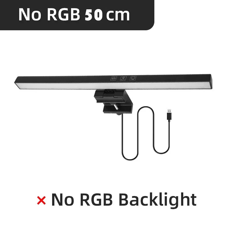 Curved RGB Backlit Monitor Light Bar - Eye-Caring Touch Atmosphere Lamp for Gaming Room Decoration