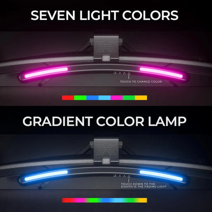 Curved RGB Backlit Monitor Light Bar - Eye-Caring Touch Atmosphere Lamp for Gaming Room Decoration