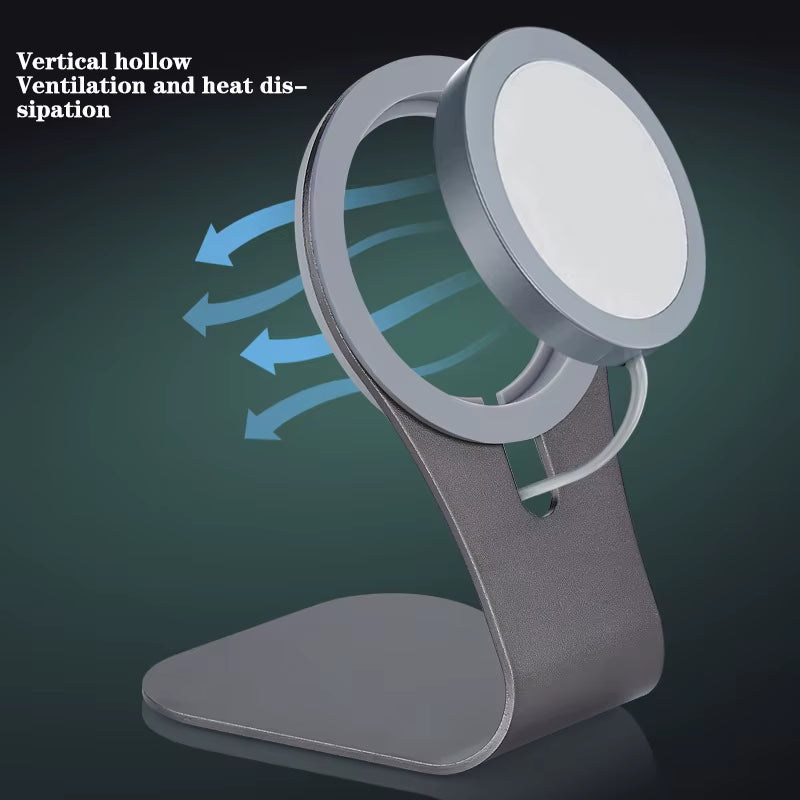 Magsafe Cell Phone Charger Stand Magnetic Phone Stand Aluminum Alloy Stand for Iphone 12 Series Fast Wireless Charging Stand