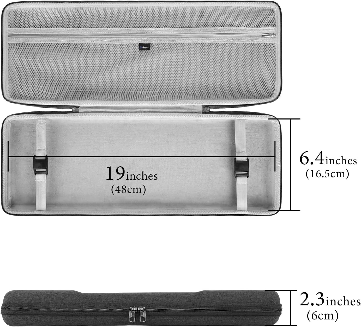 Full Size Keyboard Case, Hard Shell Travel Carrying Bag for 108 Key Computer Mechanical Keyboard Compatible with Razer Blackwidow V3 Mechanical Gaming, Ornata Chroma Gaming