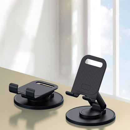 Foldable Phone Stand for Desk 360 Degrees Rotation Height Retractable Cell Phone Holder Portable Cellphone Stand