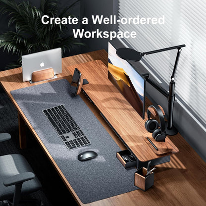 Desk Tray Organizer Drawer for Home Office, Walnut Desk Organizer Tray for Keys, Pen, Watch