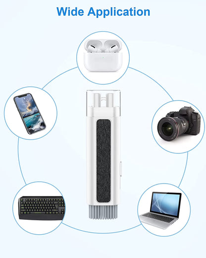 [6 in 1] Cleaner Kit for Keyboard,  Airpods Pro Cleaning Pen, Multi-Function Cleaner Kit for Earbuds,Earphone,Ipod,Keyboard,Iphone,Ipad,Laptop(White)