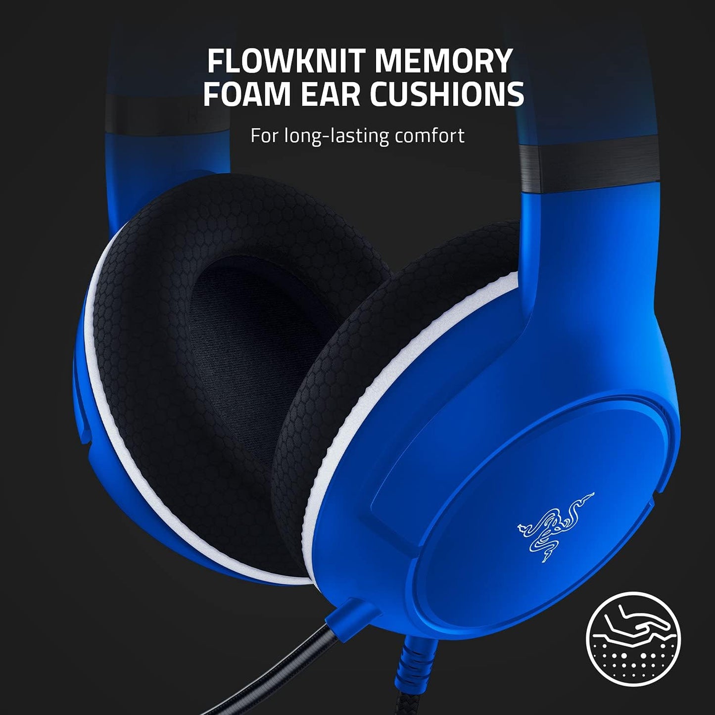 Kaira X Wired Headset for Xbox Series X|S, Xbox One, PC, Mac & Mobile Devices: Triforce 50Mm Drivers - Hyperclear Cardioid Mic - Memory Foam Ear Cushions - On-Headset Controls - Shock Blue