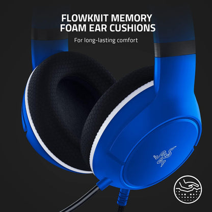 Kaira X Wired Headset for Xbox Series X|S, Xbox One, PC, Mac & Mobile Devices: Triforce 50Mm Drivers - Hyperclear Cardioid Mic - Memory Foam Ear Cushions - On-Headset Controls - Shock Blue