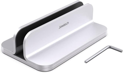 Adjustable Aluminum Laptop Stand - Durable and Compatible with Apple MacBook Pro/Air, Mac Mini, and iPad Pro in Silver