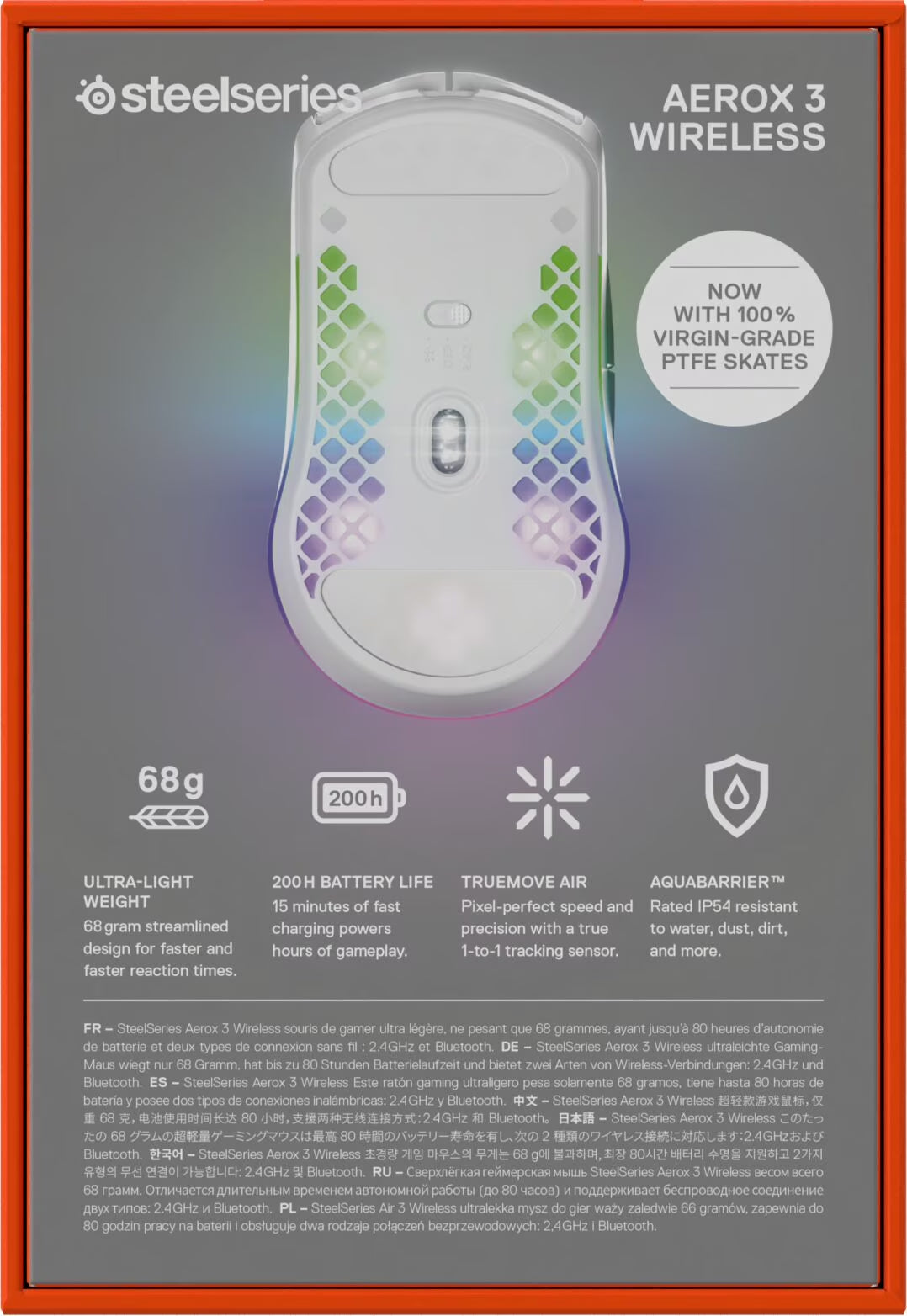 62608 Aerox 3 Wireless Optical Gaming Mouse with Ultra Lightweight Design, White