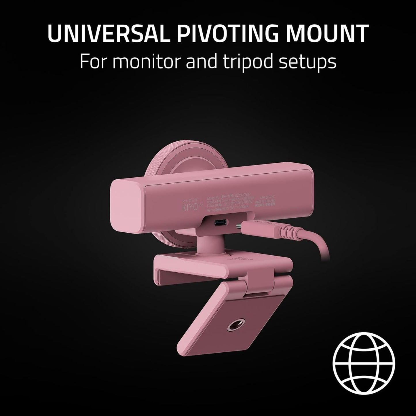 Kiyo V2 Streaming Webcam: 4K 30 FPS, 1080P 60 FPS - AI Powered Auto-Framing - Built-In Microphone - Ultrawide Angle Lens - Privacy Cover - Works with OBS, Xsplit, Discord, Zoom, Teams - White