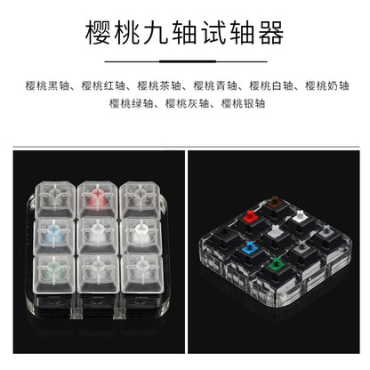 Switch Tester Cherry MX Kailh Switches Black Red Brown Blue 4 6 8 9 12 Key Translucent Keycaps Mechanical Keyboard Tester