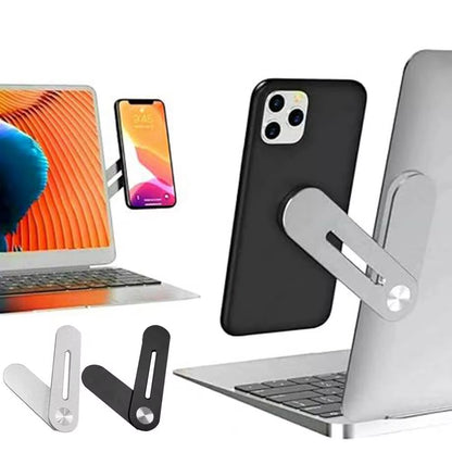 Laptop Side Phone Holder Mount Magnetic Adjustable Phone Stand Folding Monitor Expansion Phone Holder