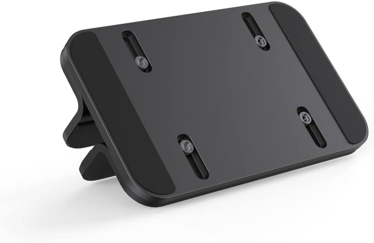 Aluminum Laptop Vertical Stand Organizer, Sturdy Laptop Computer Holder Desktop Stand Compatible with New Retina Apple Macbook Pro/Air/Neo, Mac Mini & Ipad Pro - Black