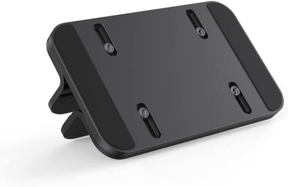 Aluminum Laptop Vertical Stand Organizer, Sturdy Laptop Computer Holder Desktop Stand Compatible with New Retina Apple Macbook Pro/Air/Neo, Mac Mini & Ipad Pro - Black