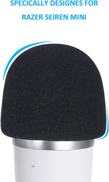 Razer Seiren Mini Pop Filter with Foam Windscreen - 3 Layers Pop Screen Shield and Foam Cover Compatible with Razer Seiren Mini Mic