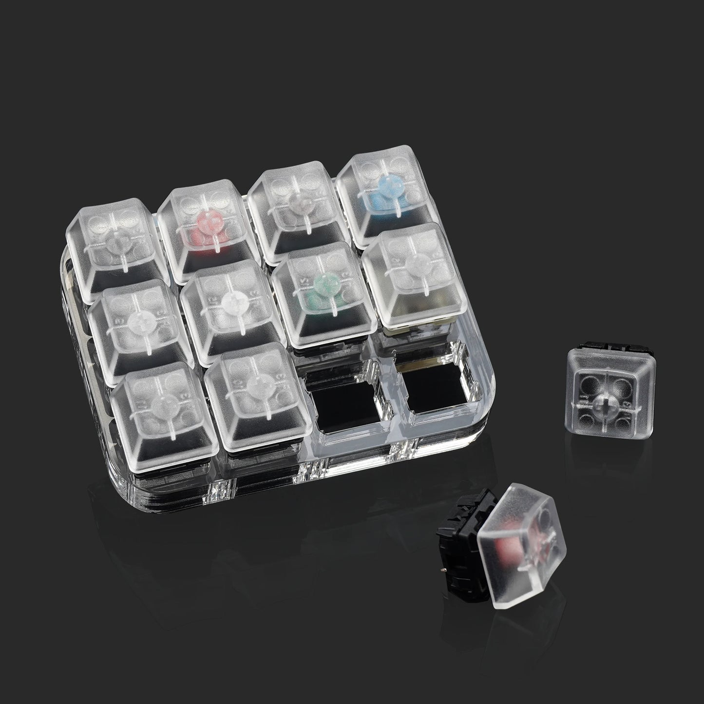 Switch Tester Cherry MX Kailh Switches Black Red Brown Blue 4 6 8 9 12 Key Translucent Keycaps Mechanical Keyboard Tester