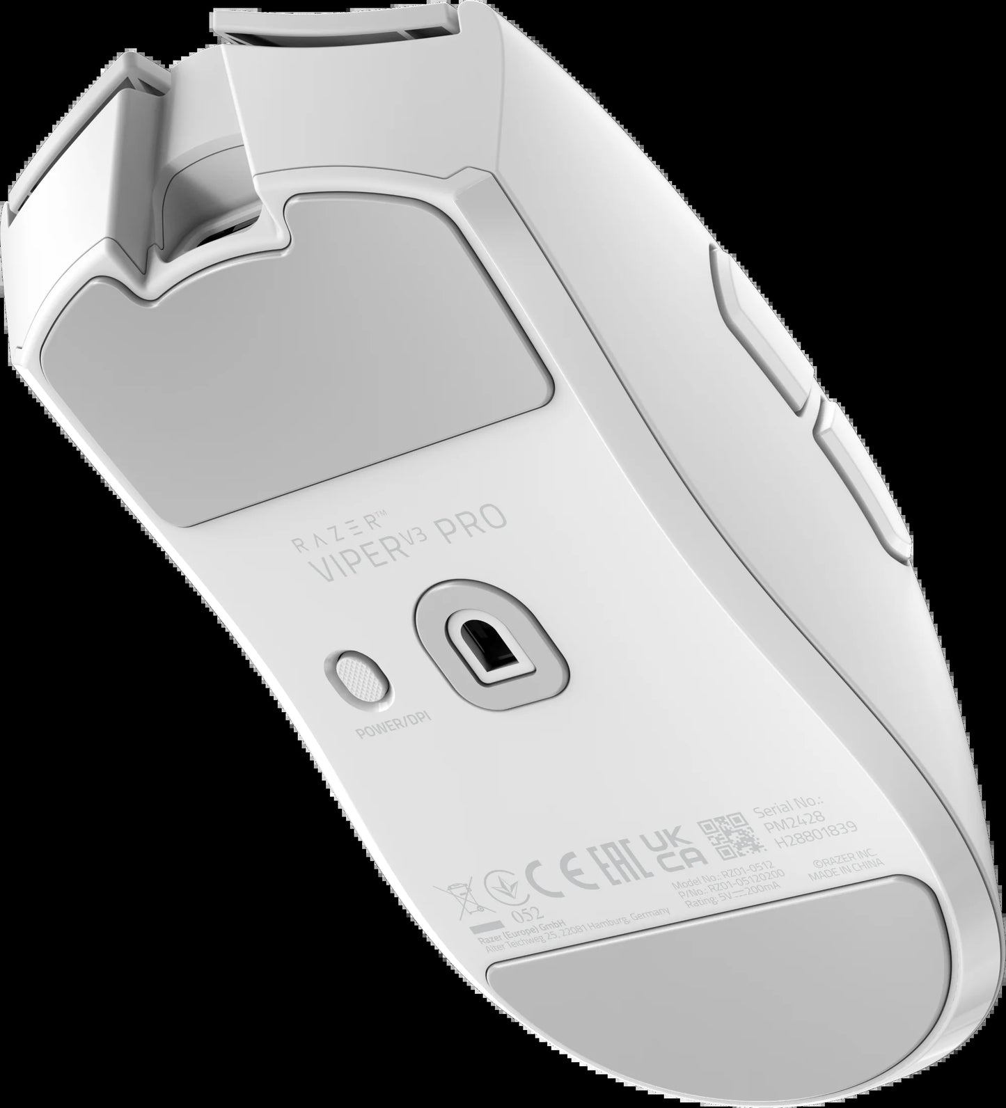 Viper V3 Pro Lightweight USB Wireless Symmetrical Esports Gaming Mouse, 2.4Ghz, 55G, White