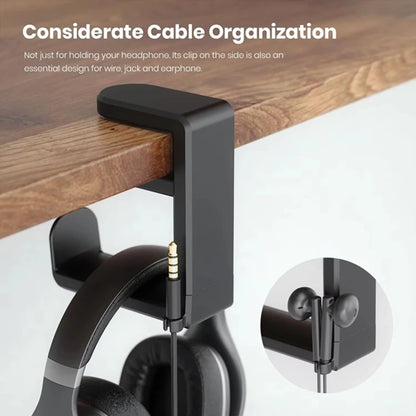 No Punch Table Clip Hook Headphone Holder 360 Degree Rotating Headphone Holder Miscellaneous Storage Hanging Hot Selling 2026