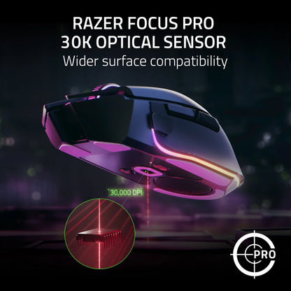 Basilisk V3 Pro Wireless Gaming Mouse with 13 Zone Chroma RGB, Hyperscroll Tilt Wheel, Black