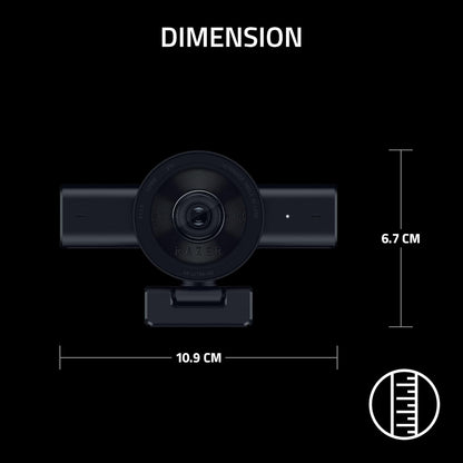 Kiyo V2 Streaming Webcam: 4K 30 FPS, 1080P 60 FPS - AI Powered Auto-Framing - Built-In Microphone - Ultrawide Angle Lens - Privacy Cover - Works with OBS, Xsplit, Discord, Zoom, Teams - Black