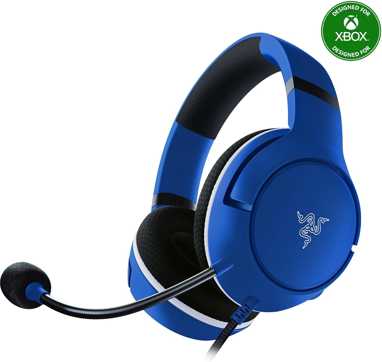 Kaira X Wired Headset for Xbox Series X|S, Xbox One, PC, Mac & Mobile Devices: Triforce 50Mm Drivers - Hyperclear Cardioid Mic - Memory Foam Ear Cushions - On-Headset Controls - Shock Blue