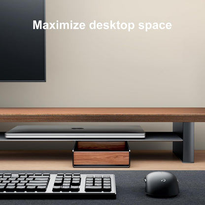 Desk Tray Organizer Drawer for Home Office, Walnut Desk Organizer Tray for Keys, Pen, Watch