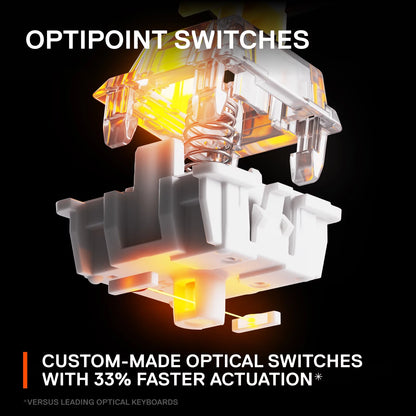 (Open Box)  - Apex 9 Mini Gaming Keyboard 60% Wired Optipoint Adjustable Actuation Switch with RGB Lighting - Black