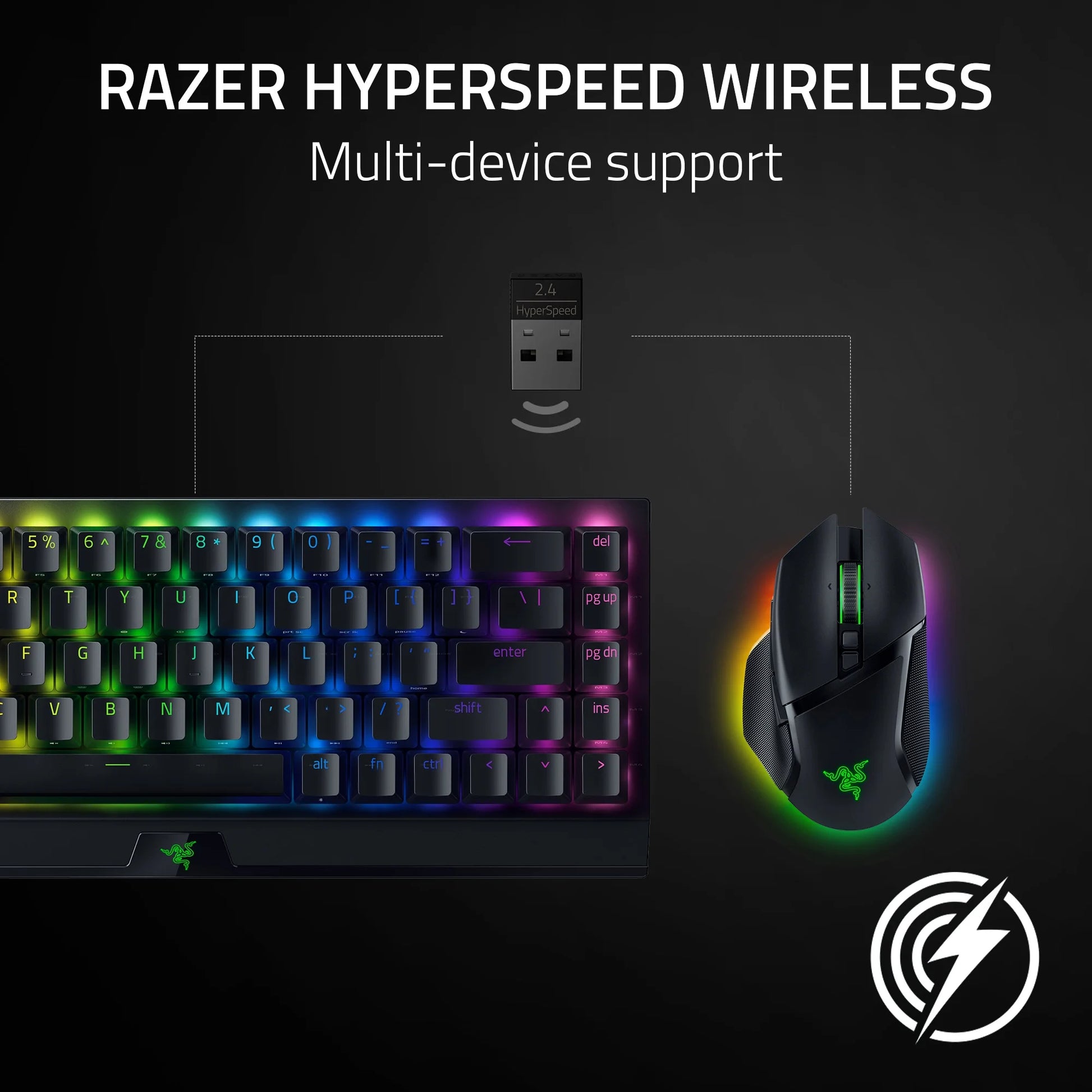 Basilisk V3 Pro Wireless Gaming Mouse with 13 Zone Chroma RGB, Hyperscroll Tilt Wheel, Black