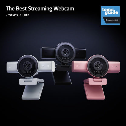 Kiyo V2 Streaming Webcam: 4K 30 FPS, 1080P 60 FPS - AI Powered Auto-Framing - Built-In Microphone - Ultrawide Angle Lens - Privacy Cover - Works with OBS, Xsplit, Discord, Zoom, Teams - White