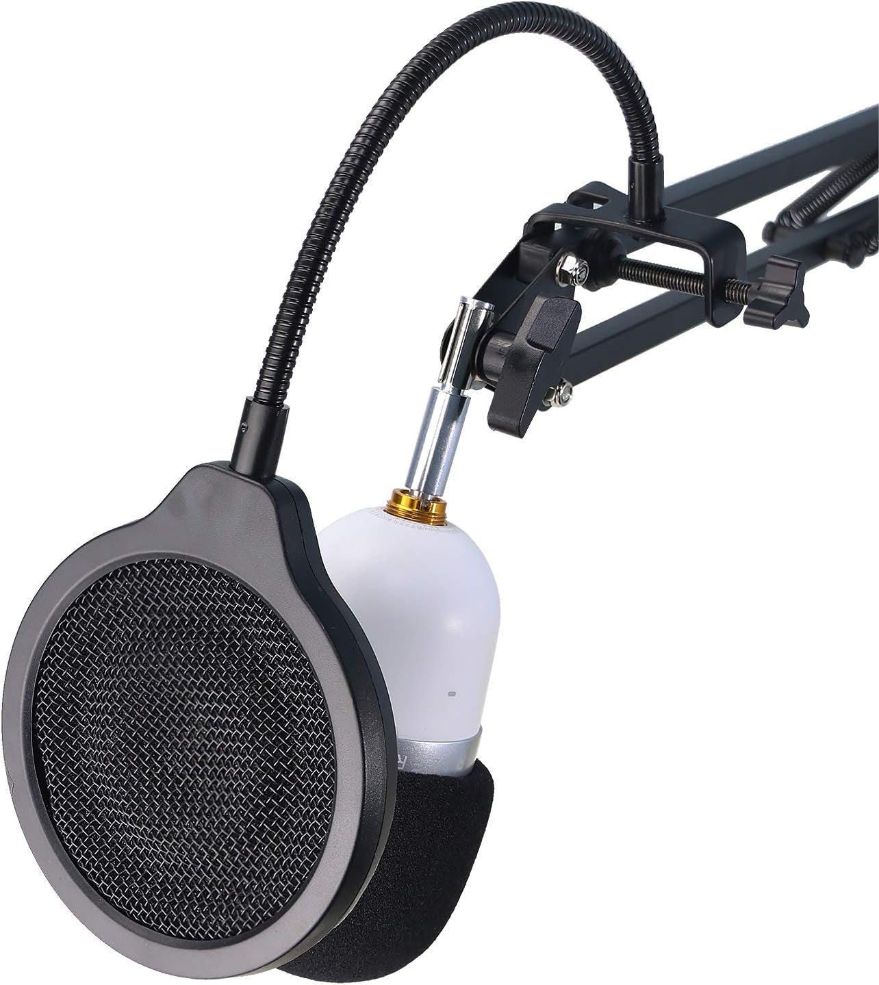 Razer Seiren Mini Pop Filter with Foam Windscreen - 3 Layers Pop Screen Shield and Foam Cover Compatible with Razer Seiren Mini Mic