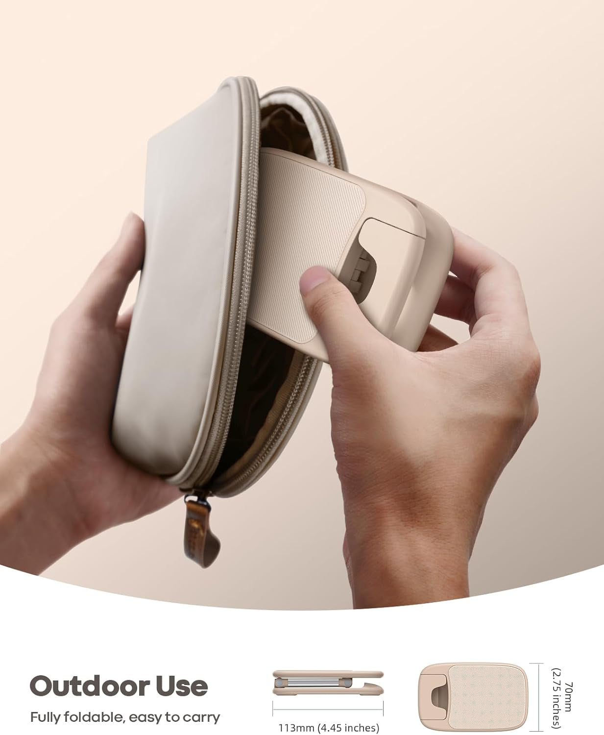 Khaki Phone Holder for Desk - Cellphone Stand Khaki Desk Accessories Desktop Office Must Have Compatible Gifts for Iphone, Telephone Stand, 4-8'' Smartphone