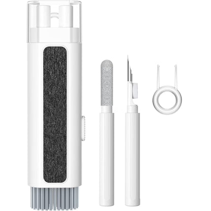 [6 in 1] Cleaner Kit for Keyboard,  Airpods Pro Cleaning Pen, Multi-Function Cleaner Kit for Earbuds,Earphone,Ipod,Keyboard,Iphone,Ipad,Laptop(White)