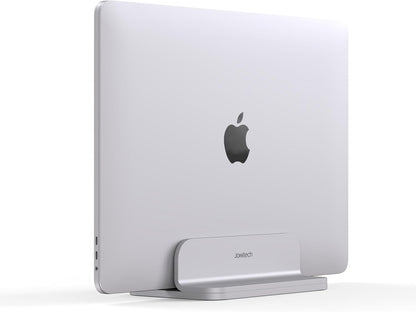 Adjustable Aluminum Laptop Stand - Durable and Compatible with Apple MacBook Pro/Air, Mac Mini, and iPad Pro in Silver