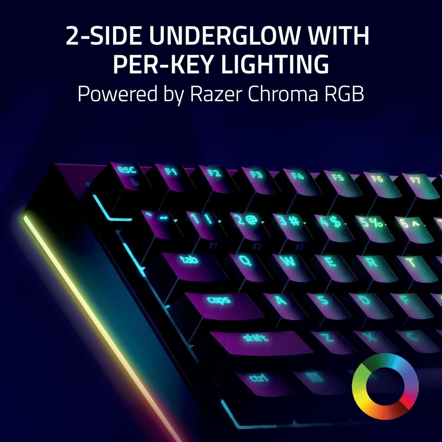 Blackwidow V4 Pro 75% Wireless Gaming Keyboard: OLED Display - True 4K Hz Wireless - Bluetooth - Hot Swappable - Orange Tactile Switches - Command Dial - Snap Tap - Chroma RGB - Wrist Rest