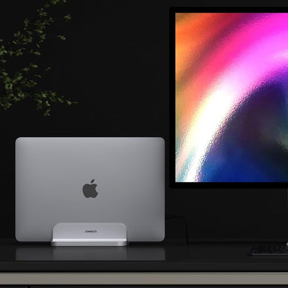 Adjustable Aluminum Laptop Stand - Durable and Compatible with Apple MacBook Pro/Air, Mac Mini, and iPad Pro in Silver