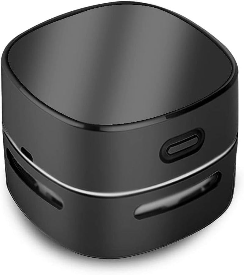 Desktop Vacuum Cleaner, Mini Table Dust Sweeper Energy Saving,High Endurance up to 400 Mins,360º Rotatable Design for Keyboard/Home/School/Office (Black Charging)