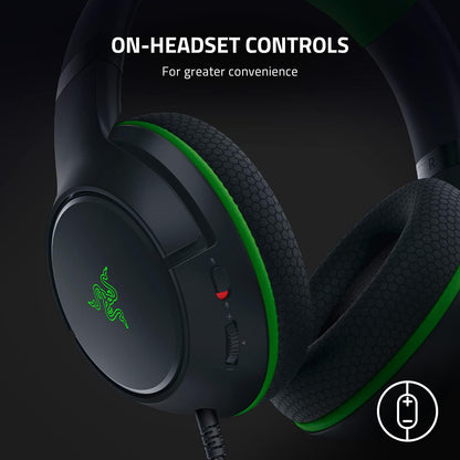 Kaira X Wired Headset for Xbox Series X|S, Xbox One, PC, Mac & Mobile Devices: Triforce 50Mm Drivers - Hyperclear Cardioid Mic - Flowknit Memory Foam Ear Cushions - On-Headset Controls - Black