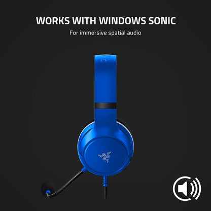 Kaira X Wired Headset for Xbox Series X|S, Xbox One, PC, Mac & Mobile Devices: Triforce 50Mm Drivers - Hyperclear Cardioid Mic - Memory Foam Ear Cushions - On-Headset Controls - Shock Blue