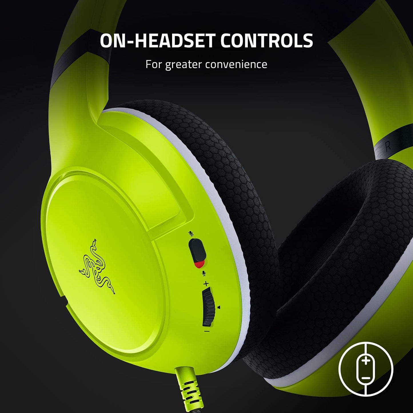 Kaira X Wired Headset for Xbox Series X|S, Xbox One, PC, Mac & Mobile Devices: Triforce 50Mm Drivers - Hyperclear Cardioid Mic - Memory Foam Ear Cushions - On-Headset Controls - Electric Volt
