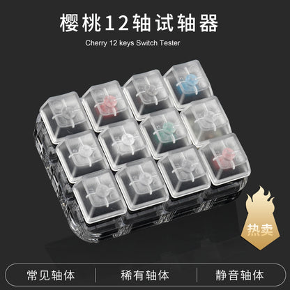 Switch Tester Cherry MX Kailh Switches Black Red Brown Blue 4 6 8 9 12 Key Translucent Keycaps Mechanical Keyboard Tester