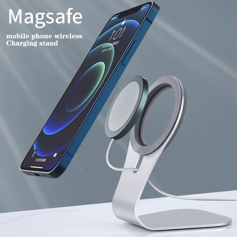 Magsafe Cell Phone Charger Stand Magnetic Phone Stand Aluminum Alloy Stand for Iphone 12 Series Fast Wireless Charging Stand