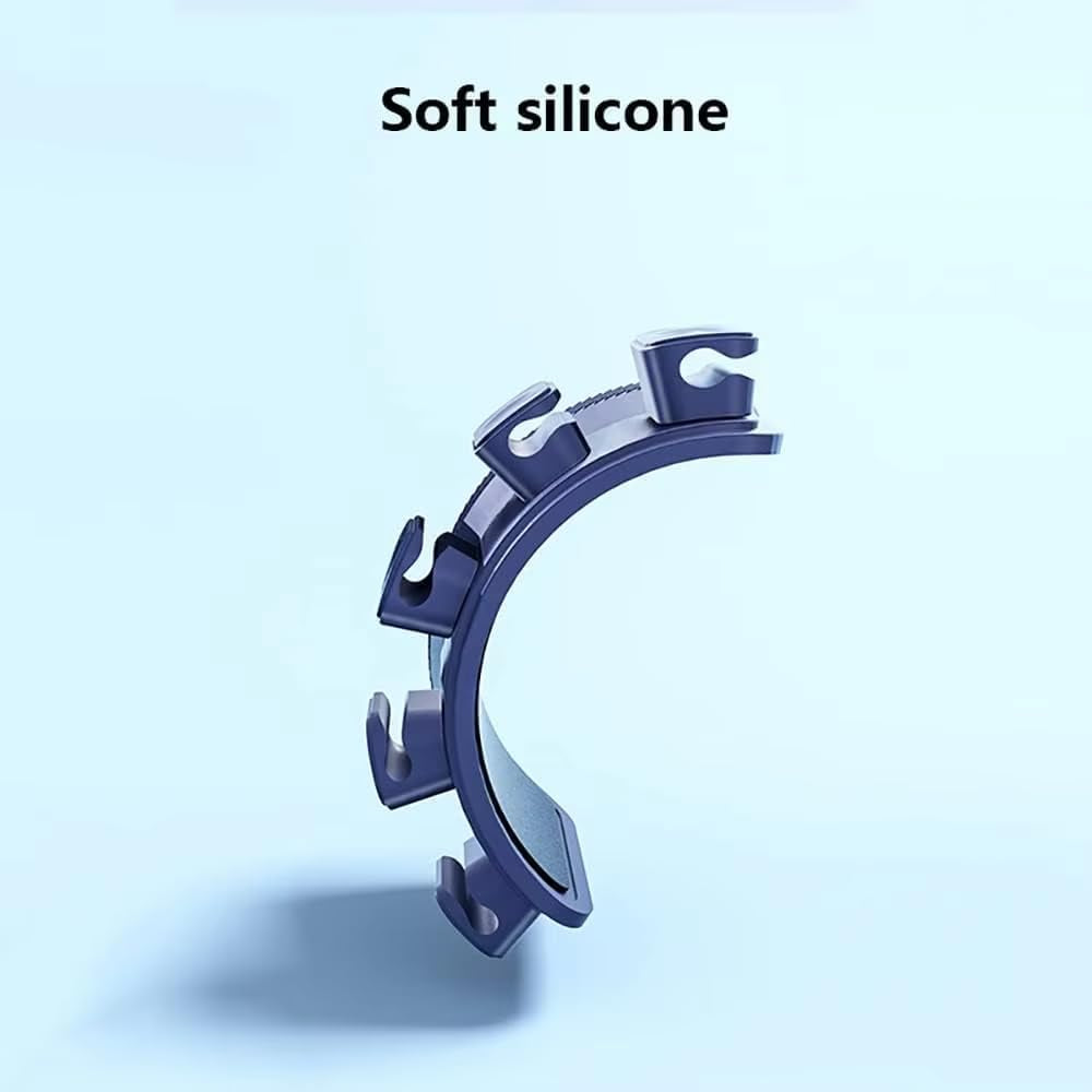 Premium Silicone Magnetic Cable Organizer Set | Minimalist Desktop Cord Management Solution | Versatile Magnetic Clips for Home, Office, and Workspace | Strong Adhesion for a Tidy Desk (Blue)