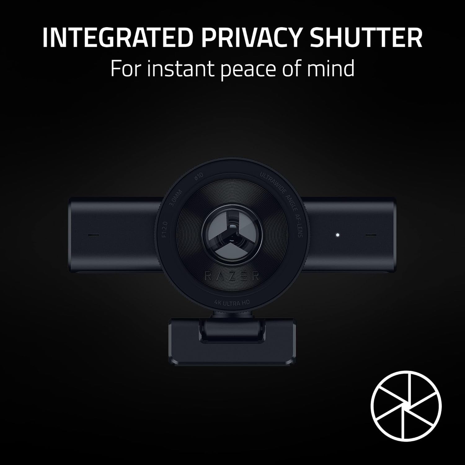 Kiyo V2 Streaming Webcam: 4K 30 FPS, 1080P 60 FPS - AI Powered Auto-Framing - Built-In Microphone - Ultrawide Angle Lens - Privacy Cover - Works with OBS, Xsplit, Discord, Zoom, Teams - Black