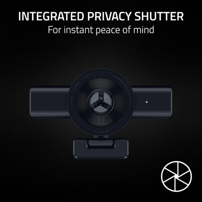 Kiyo V2 Streaming Webcam: 4K 30 FPS, 1080P 60 FPS - AI Powered Auto-Framing - Built-In Microphone - Ultrawide Angle Lens - Privacy Cover - Works with OBS, Xsplit, Discord, Zoom, Teams - Black