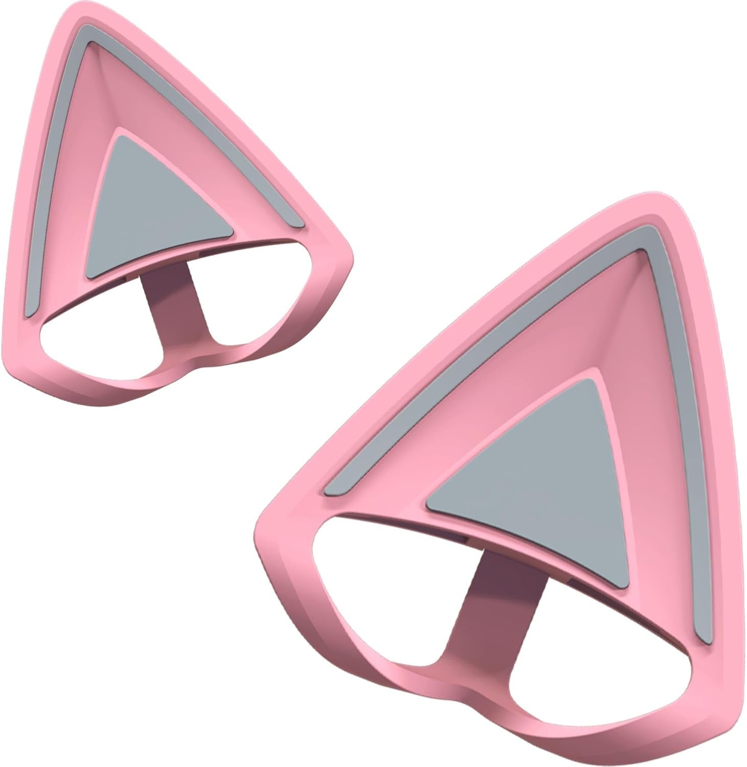 Kitty Ears V2: Clip-On Kitty Ears for Headsets, Gaming Headphones - Universal Fit - Versatile, Adjustable Straps - Lightweight Sillicone - Durable & Comfortable - Quartz Pink