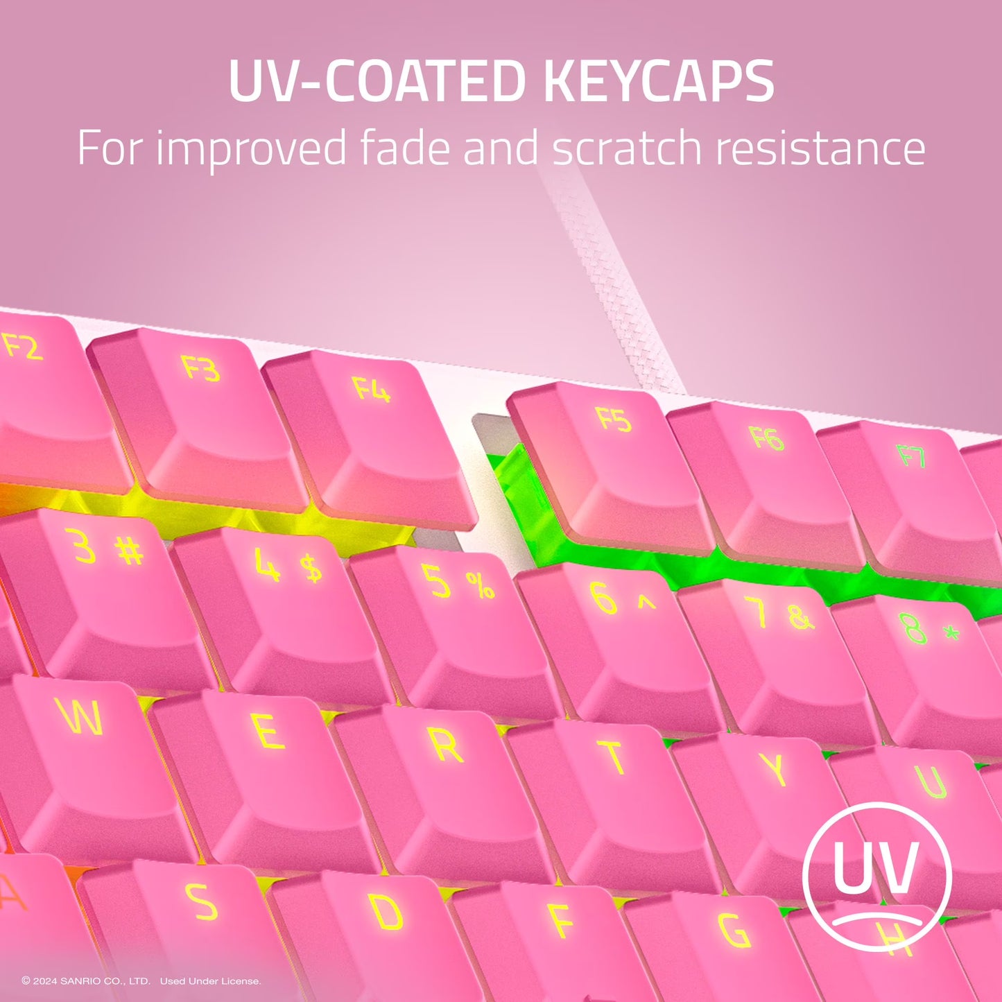 Ornata V3 TKL Low-Profile Membrane USB Wired Gaming Keyboard, Hello Kitty & Friends