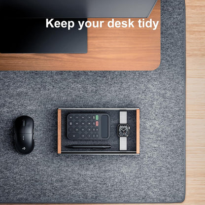Desk Tray Organizer Drawer for Home Office, Walnut Desk Organizer Tray for Keys, Pen, Watch