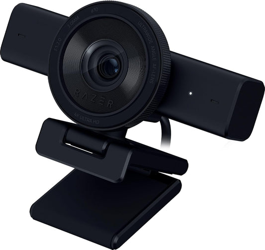 Kiyo V2 Streaming Webcam: 4K 30 FPS, 1080P 60 FPS - AI Powered Auto-Framing - Built-In Microphone - Ultrawide Angle Lens - Privacy Cover - Works with OBS, Xsplit, Discord, Zoom, Teams - Black