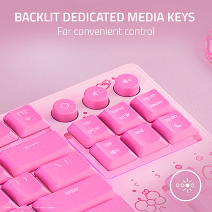 Ornata V3 TKL Low-Profile Membrane USB Wired Gaming Keyboard, Hello Kitty & Friends