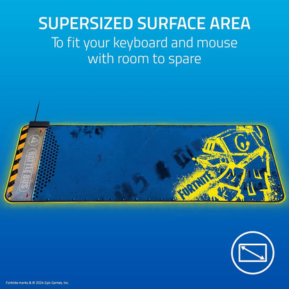 Goliathus Extended Chroma Gaming Mousepad: Customizable Chroma RGB Lighting - Micro Textured Surface - Balanced Control & Speed - Non-Slip Rubber Base - Large Surface - Fortnite Edition